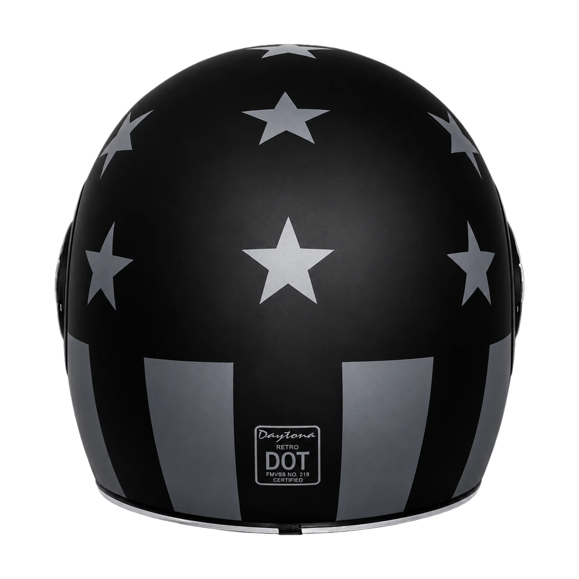 DOT Daytona Retro Full Face Motorcycle Helmet: Vintage Style for Men, Women, & Youth - W/ Captain America Stealth - Image 3