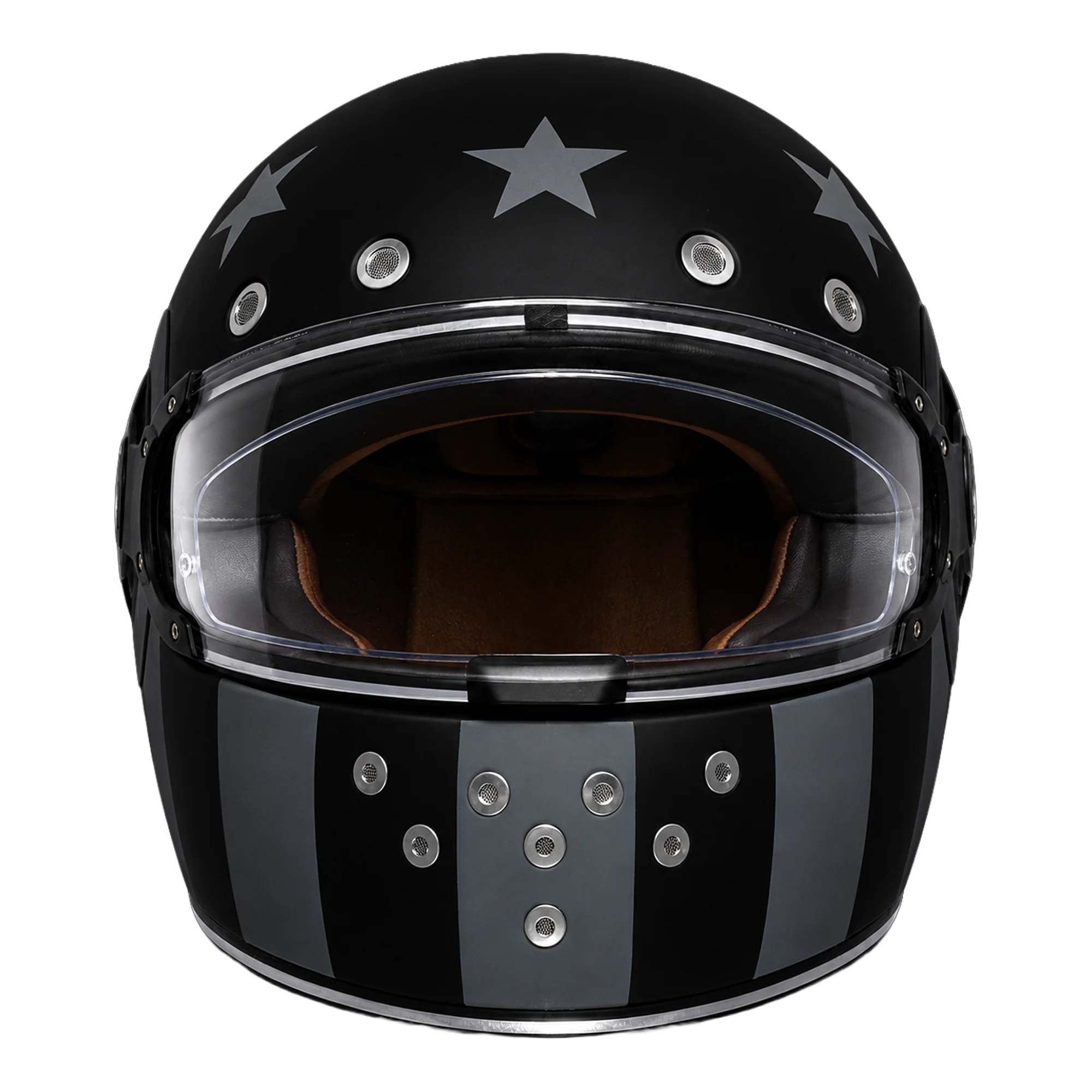 DOT Daytona Retro Full Face Motorcycle Helmet: Vintage Style for Men, Women, & Youth - W/ Captain America Stealth - Image 5