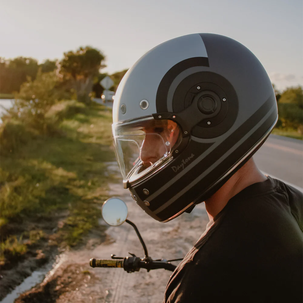 DOT Daytona Retro Full Face Motorcycle Helmet: Vintage Style for Men, Women, & Youth - W/ Racer - Image 7