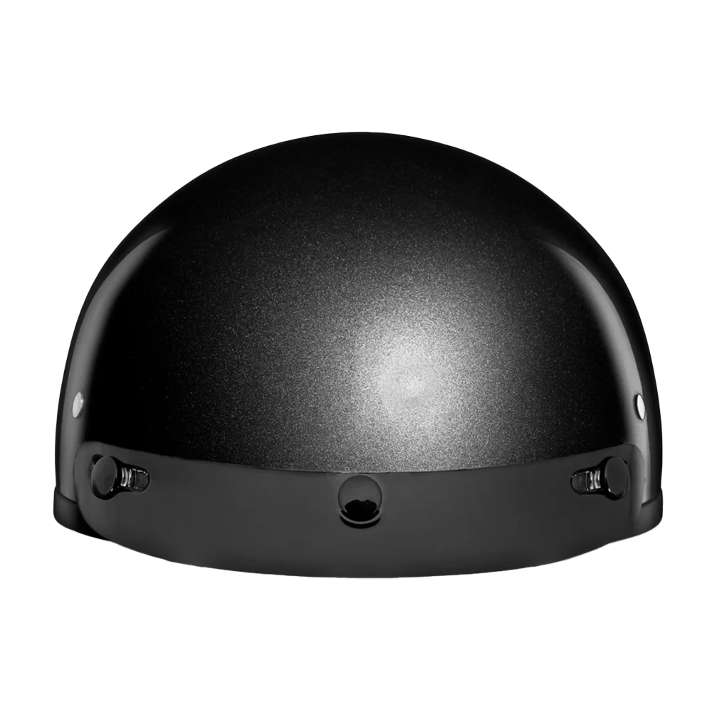 DOT Approved Daytona Skull Cap Half Shell Motorcycle Helmet - Beanie Style for Motorcycles, Cruisers, Scooters, and Mopeds - Gun Metal Grey Metallic - Image 5