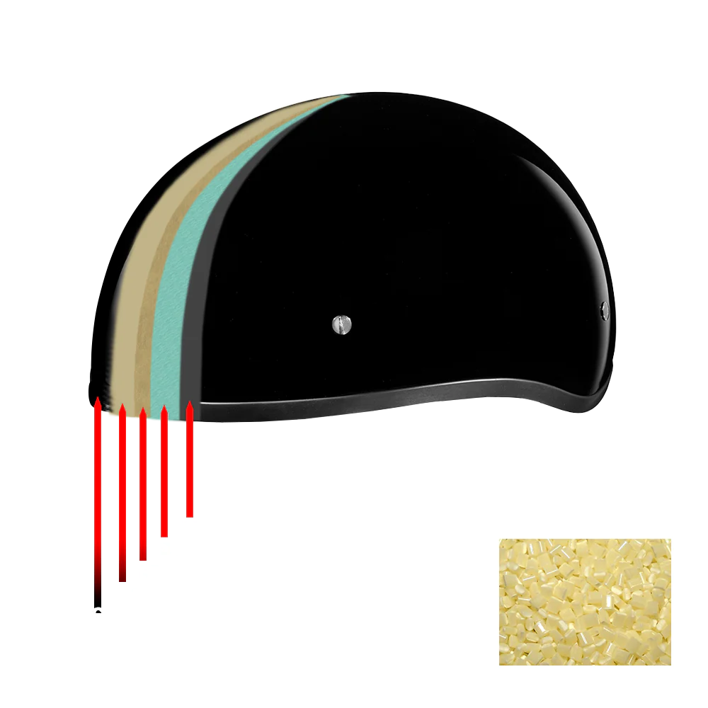 DOT Approved Daytona Motorcycle Half Face Helmet - Skull Cap Graphics for Men & Women, Scooters, ATVs, UTVs & Choppers - W/ Dragonfly - Image 7