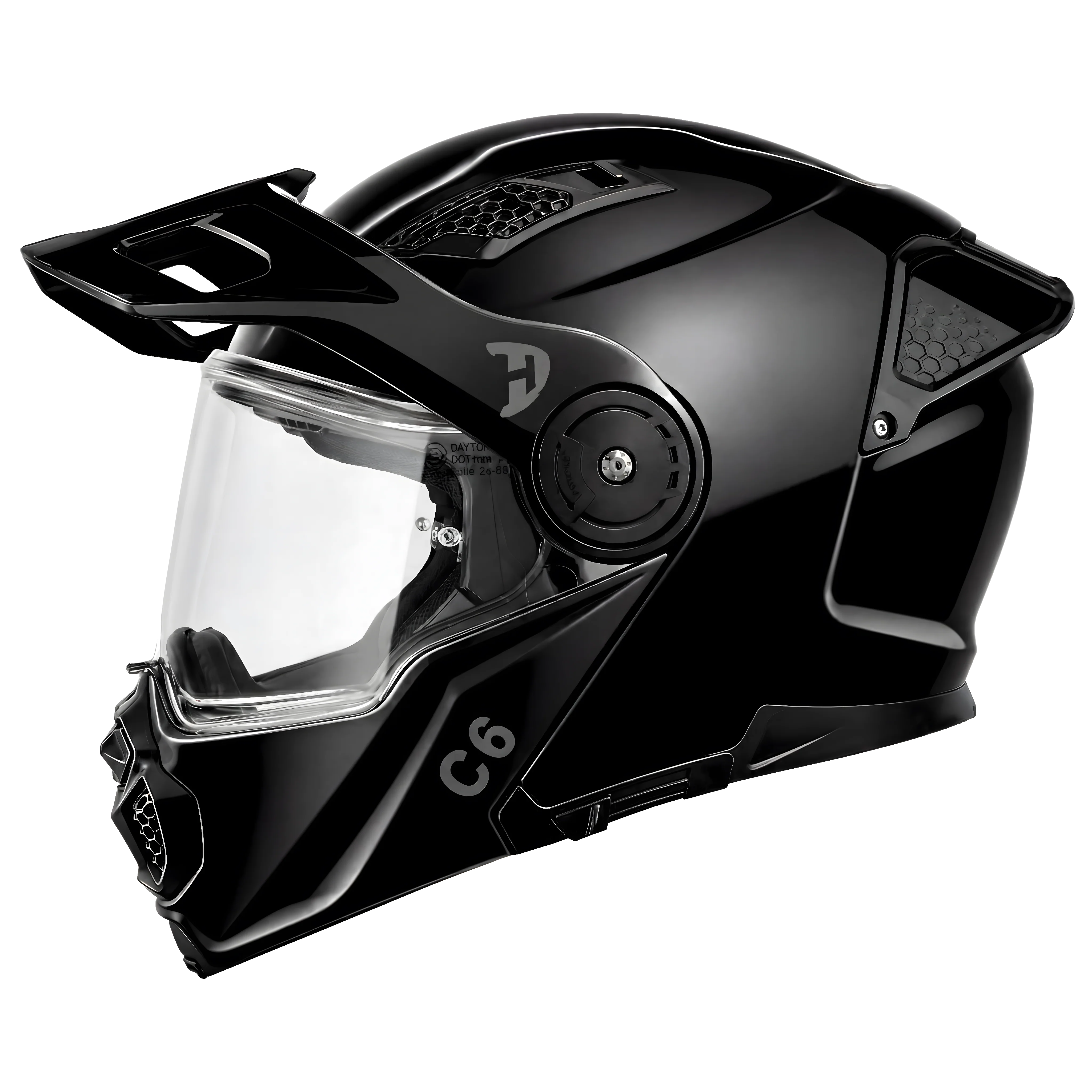 D.O.T. & ECE Daytona C6- Hi-Gloss Black - Image 8