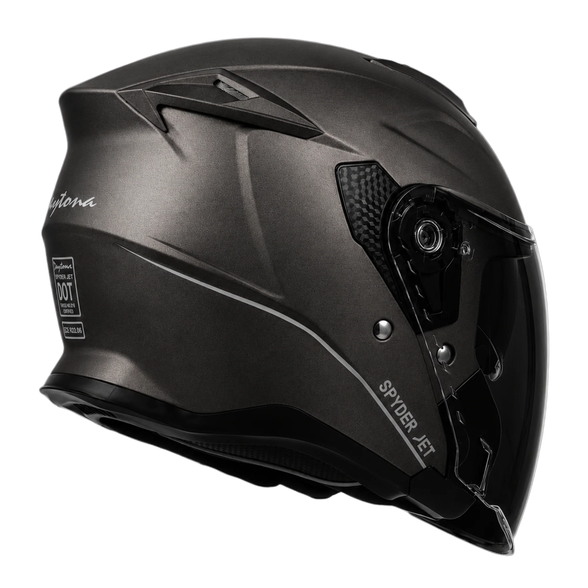 D.O.T. & ECE Daytona Spyder Jet- Gun Metal Grey Dull Metallic - Image 6
