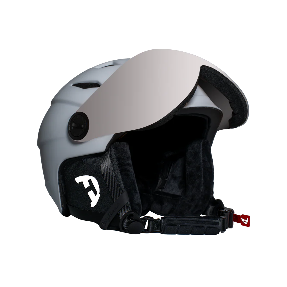 Daytona Carver Ski Helmet - Adjustable Ski Helmet for Men, Women & Youth - Dull Chalk White with Anti-Fog Visor - Image 2