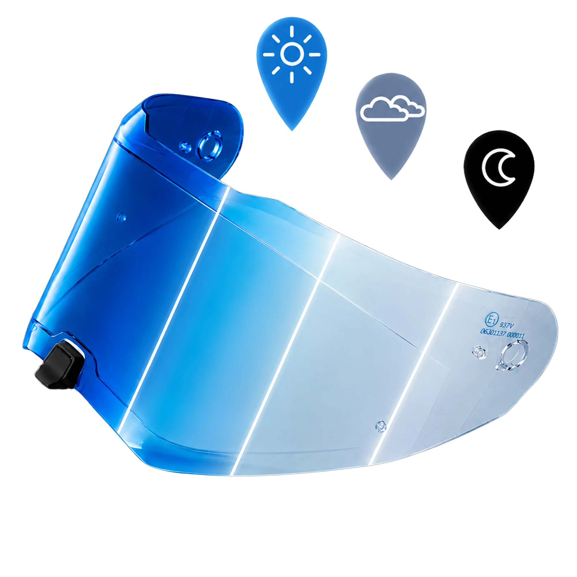 Legacy Shield Outer- Photochromic Blue