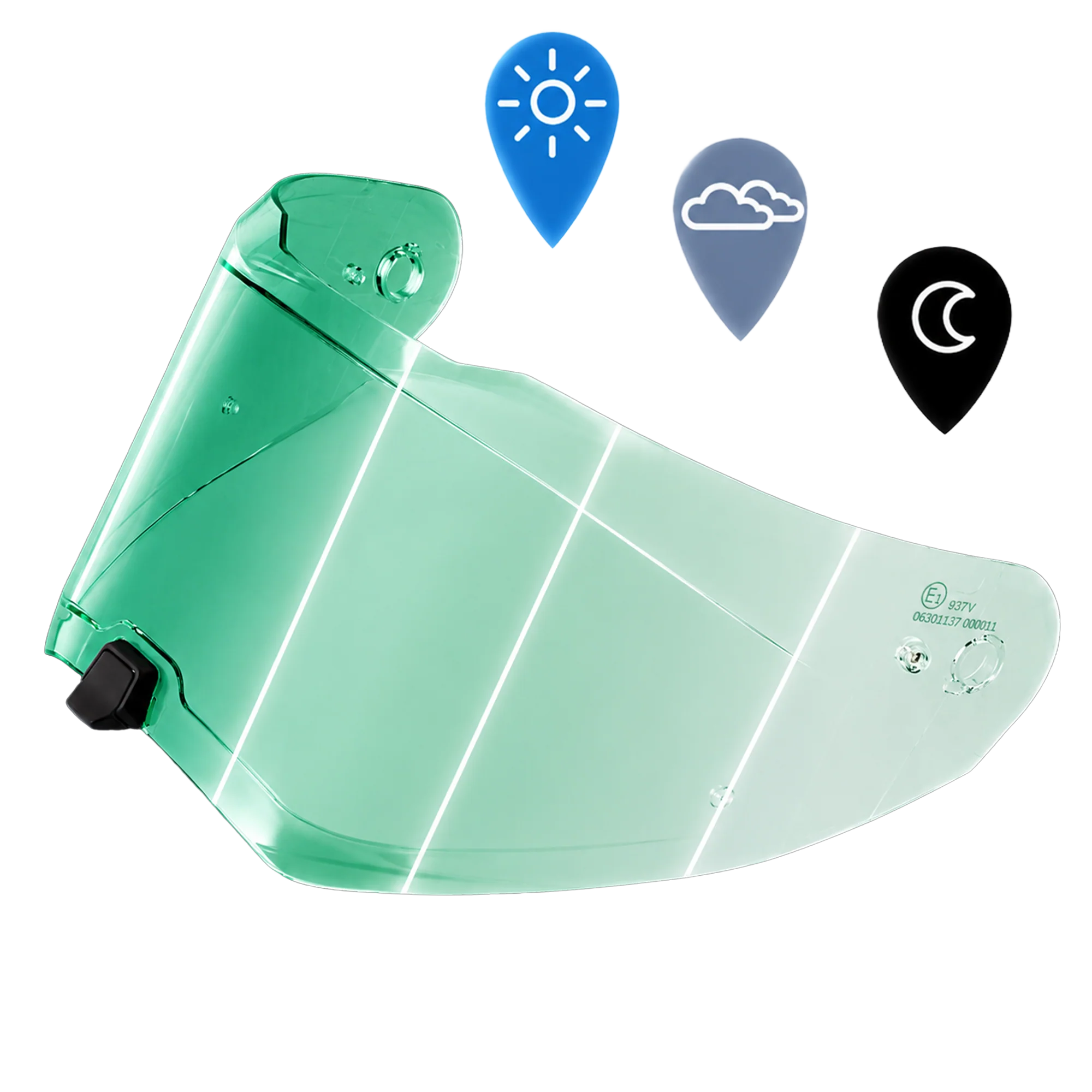 Legacy Shield Outer- Photochromic Green